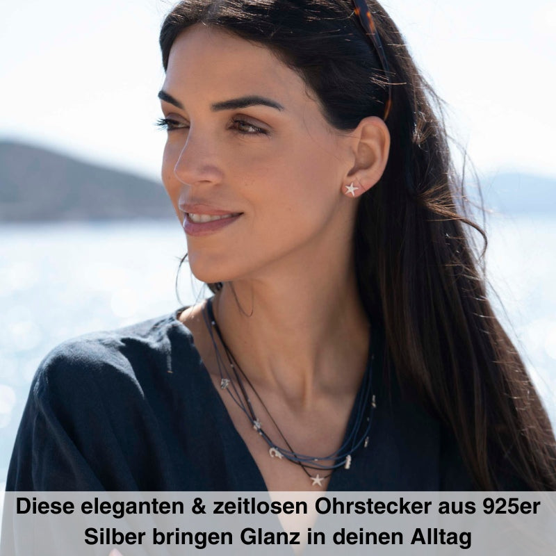 Schmuck Set Ostfriesland mit Seestern-Ohrsteckern aus 925er Silber