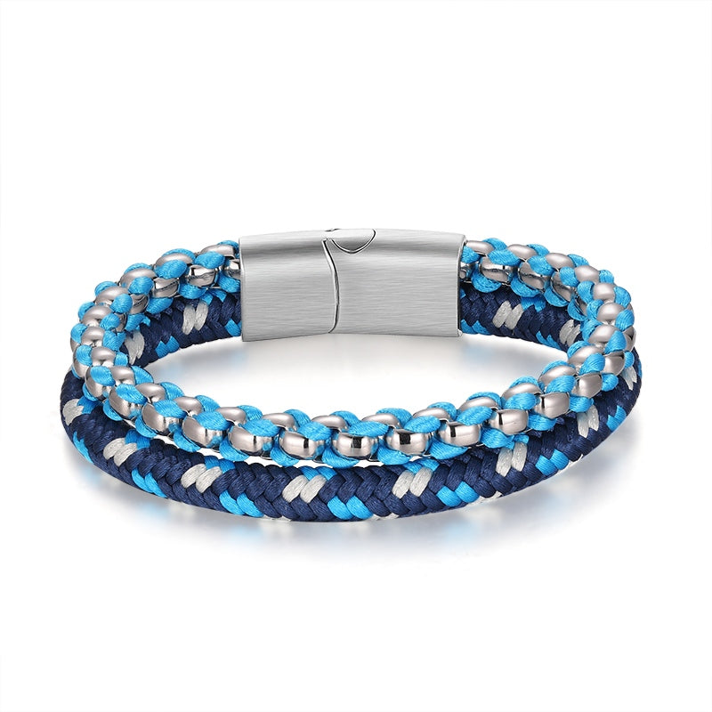 Armband Jan der Tiefseetaucher (Multistrang) Stahl-Tau & Segeltau