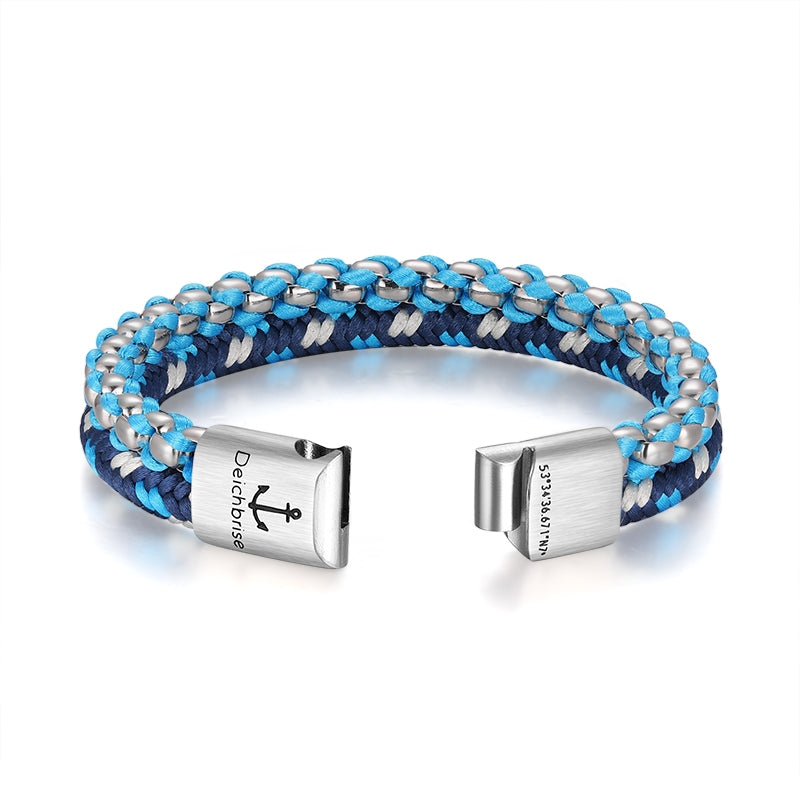 Armband Jan der Tiefseetaucher (Multistrang) Stahl-Tau & Segeltau