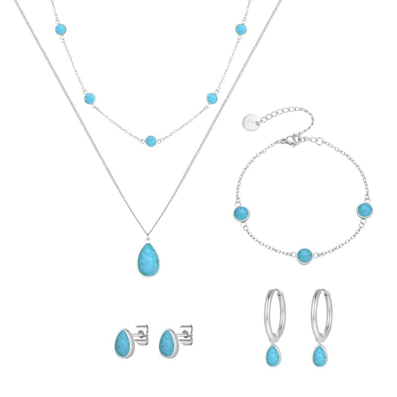 Geschenk-Set Aquamarin