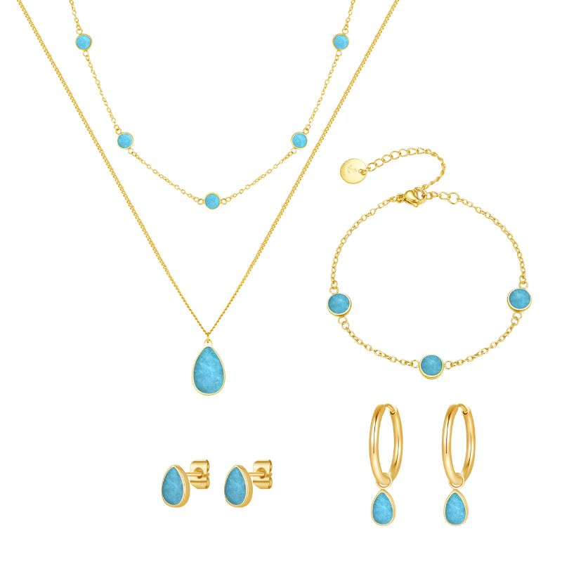 Geschenk-Set Aquamarin