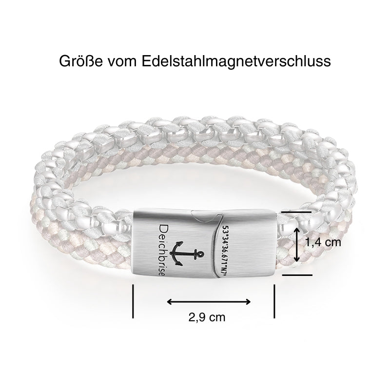 Armband Joleen am Sandstrand (Multistrang) Stahl-Tau & Segeltau