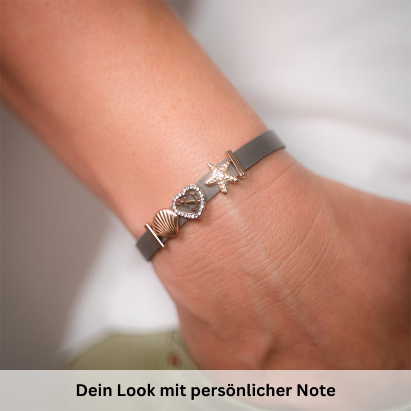 Armband Leder grau (Lüttje-Charming)