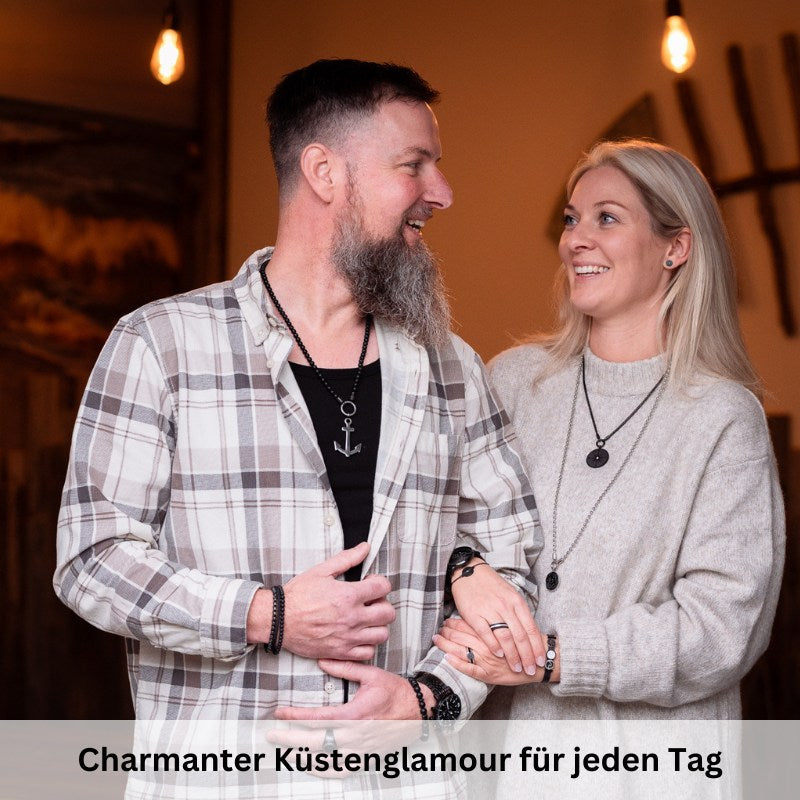 Armband Leder schwarz-vintage (Lüttje-Charming)