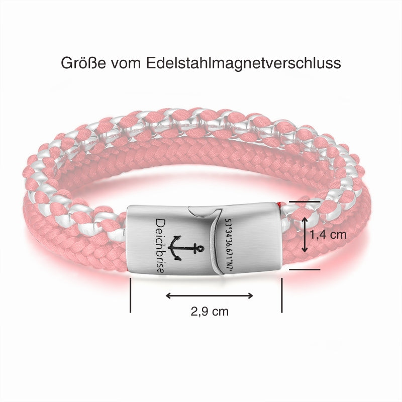 Armband Nebellicht (Multistrang) Stahl-Tau & Segeltau