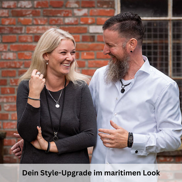 Armband Steuerbord (Multistrang) Leder mit Edelstahl-Anker