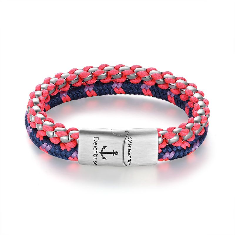 Armband Käptin (Multistrang) Stahl-Tau & Segeltau