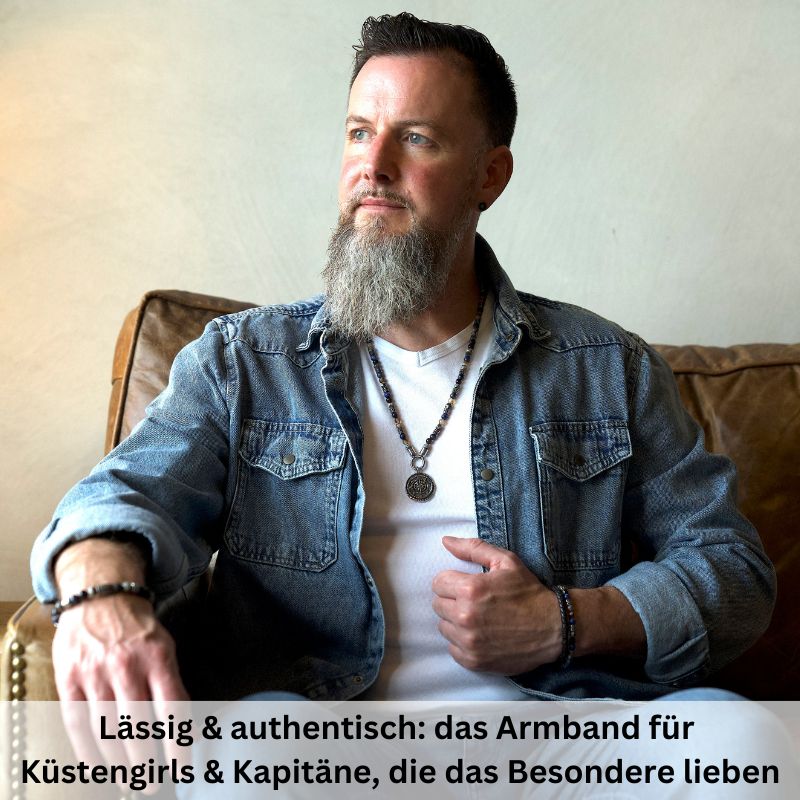 Armband Meereswellen (Multistrang) Achat, Feuerstein & Sodalith