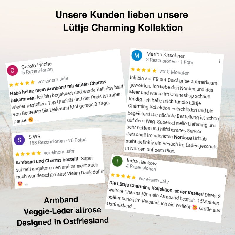 Armband Veggie-Leder altrose (Lüttje-Charming)