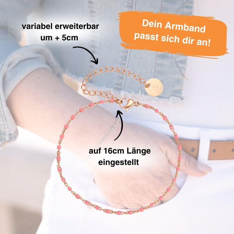 Armband aus Edelstahl Coral