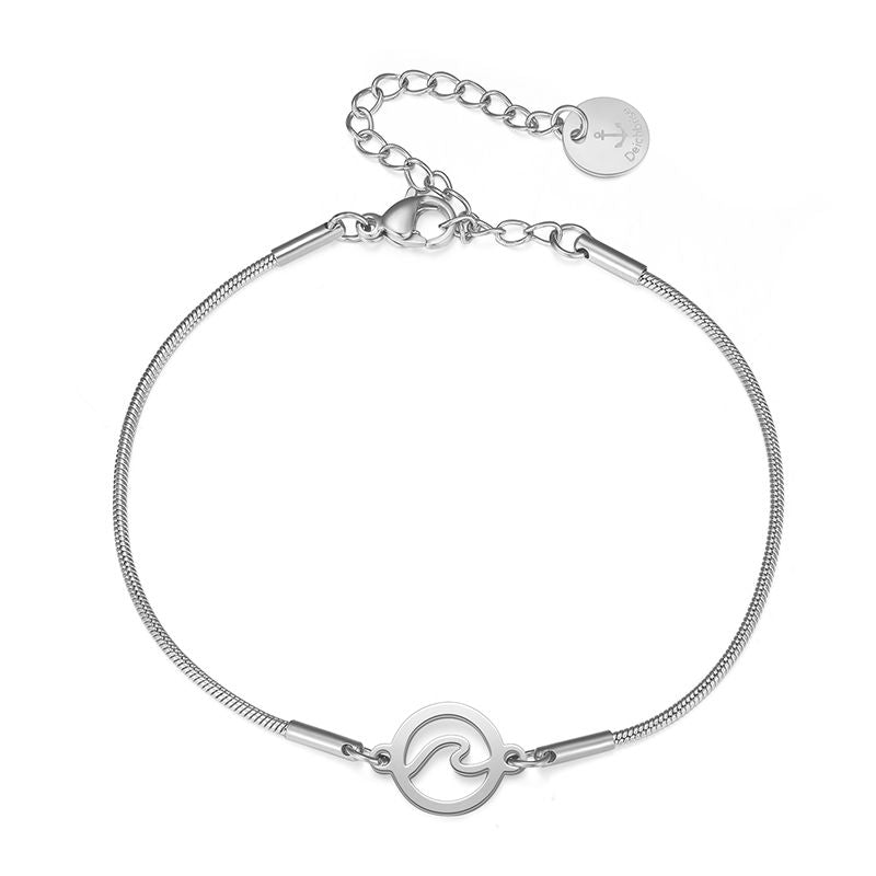 Armband aus Edelstahl Welle