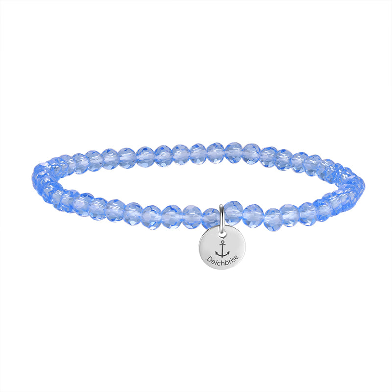 Glasschliffarmband (babyblau)