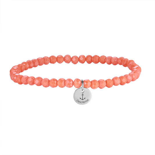 Glasperlen Armband (koralle)