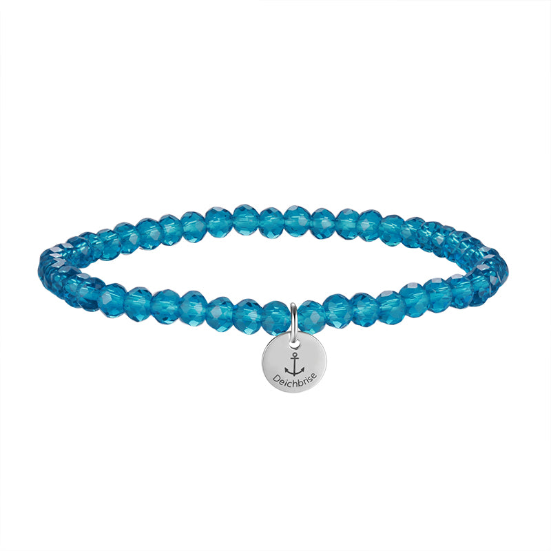 Glasperle Amband (türkisblau)