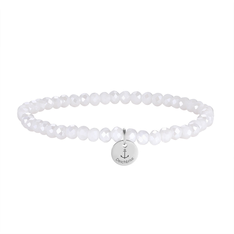 Glasschliffarmband (white)