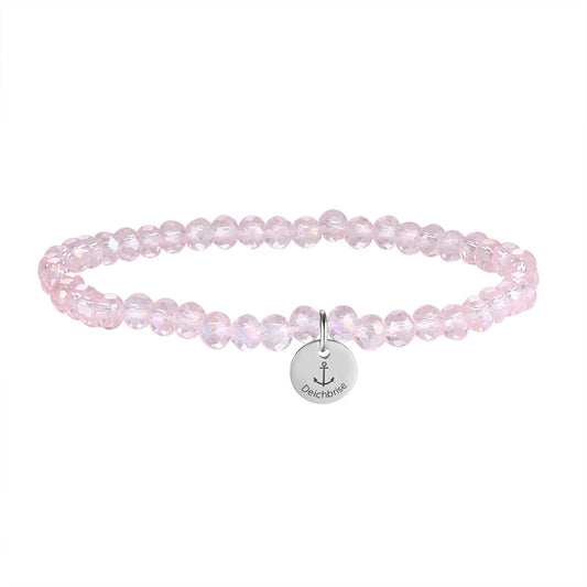 Glasschliffarmband (puderrosa)