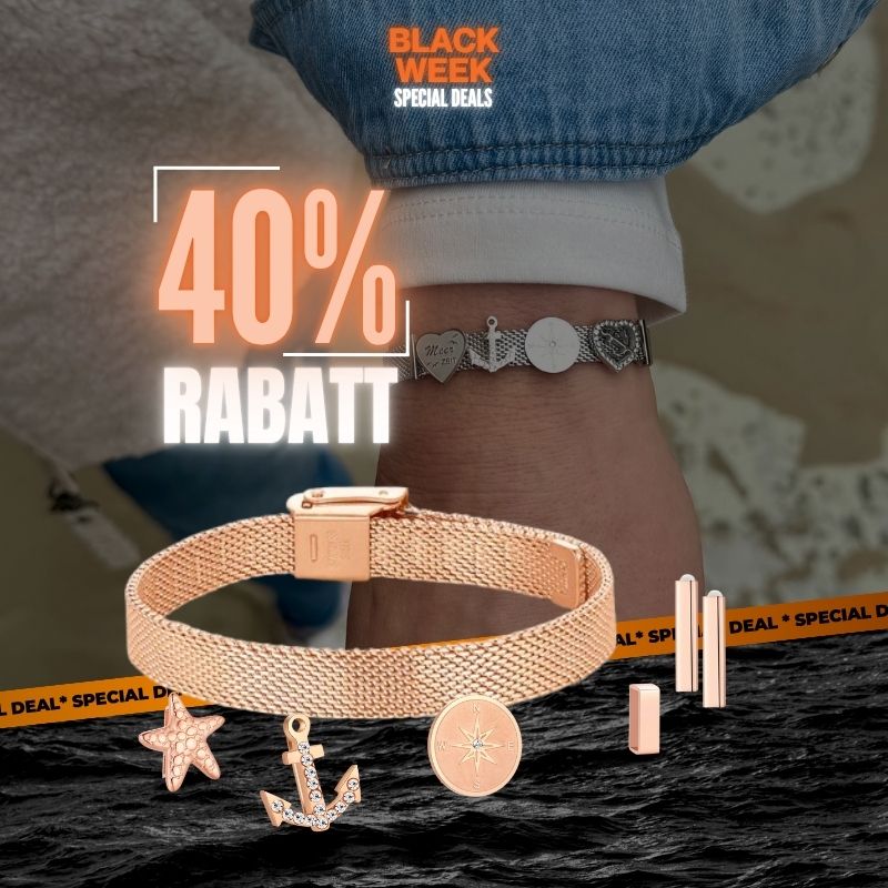 Lüttje-Charming Bundle Mesh + 3 Charms inkl. Stopper & Clap