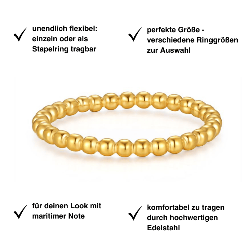 Ring Balls aus Edelstahl (Stapelring)