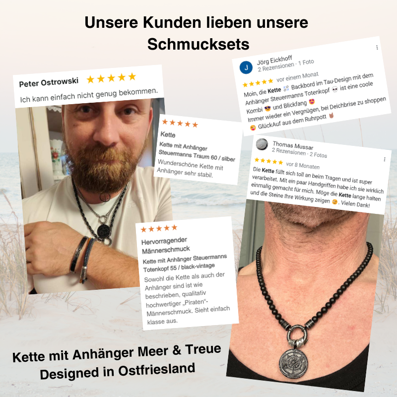 Kette mit Anhänger Meer & Treue (Kapitän rockt)