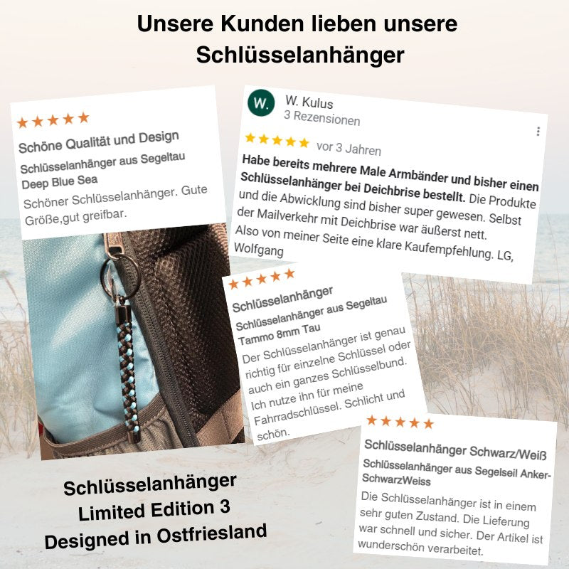 Schlüsselanhänger aus Segeltau Limited Edition 3 (nur 2222 Stück)
