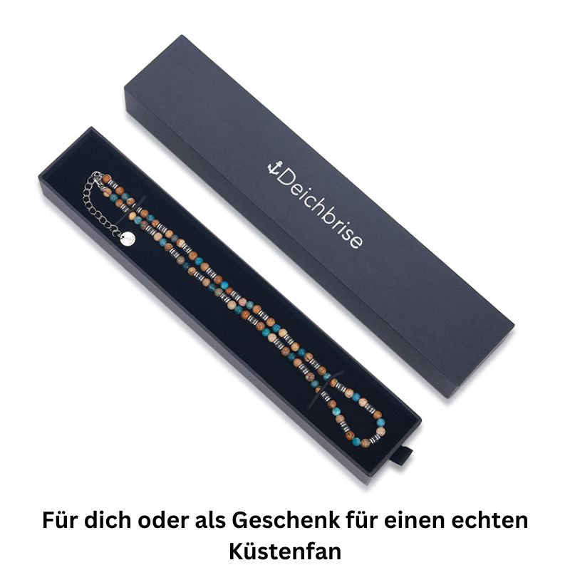 Kette Cala Mendia (4mm) aus Picture Jasper, Apatit & Edelstahl