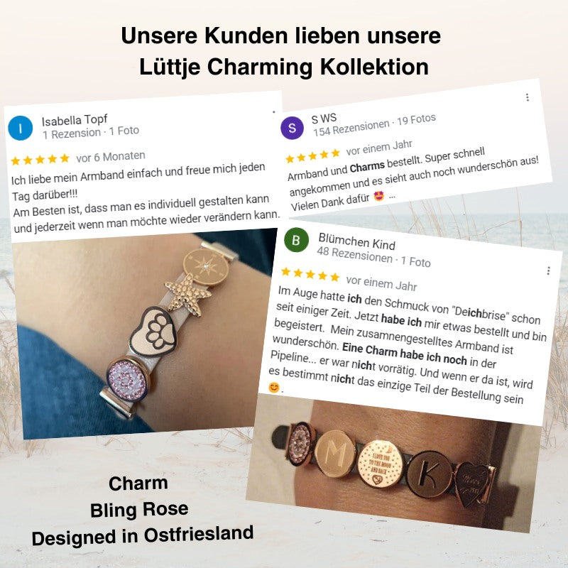 Charm Bling Bling rose (Lüttje-Charming)
