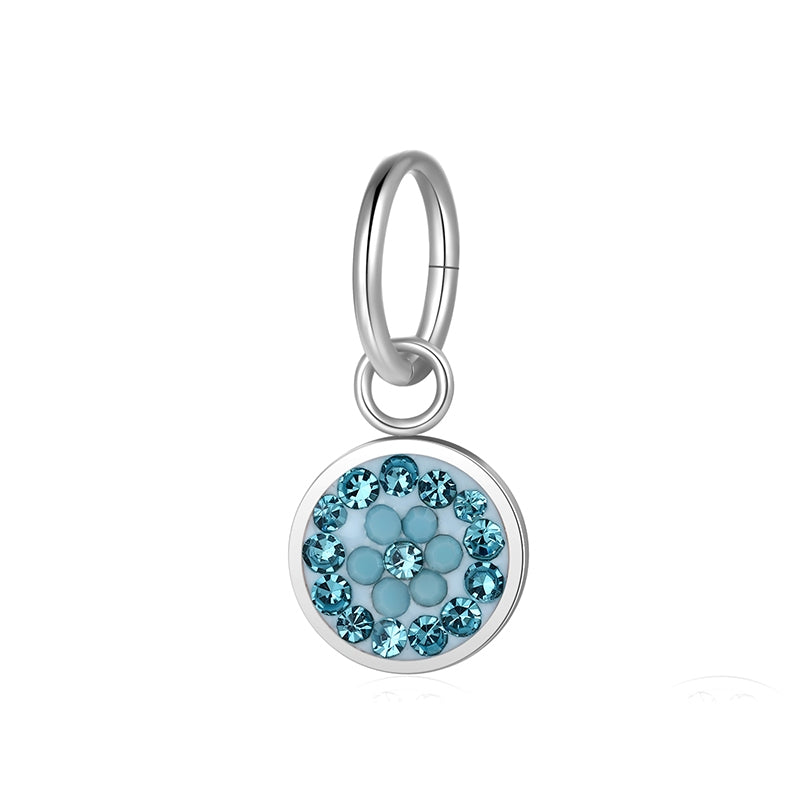 Charm & Clip Bling Bling (türkis) aus Edelstahl für Armband & Kette (Click-it)