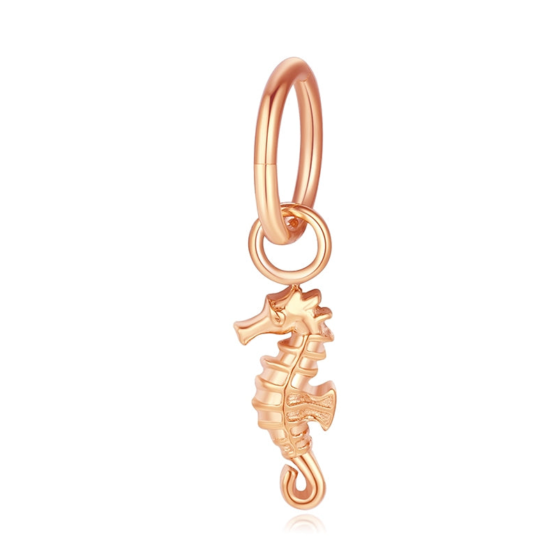 Charm & Clip Seepferdchen aus Edelstahl für Armband & Kette (Click-it)