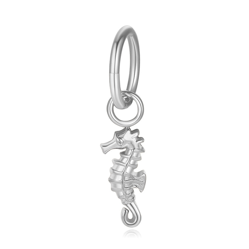 Charm & Clip Seepferdchen aus Edelstahl für Armband & Kette (Click-it)