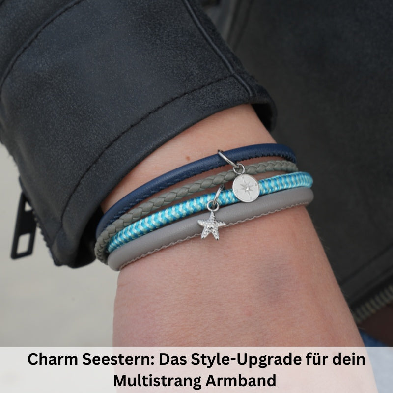 Charm & Clip Seestern aus Edelstahl für Armband & Kette (Click-it)