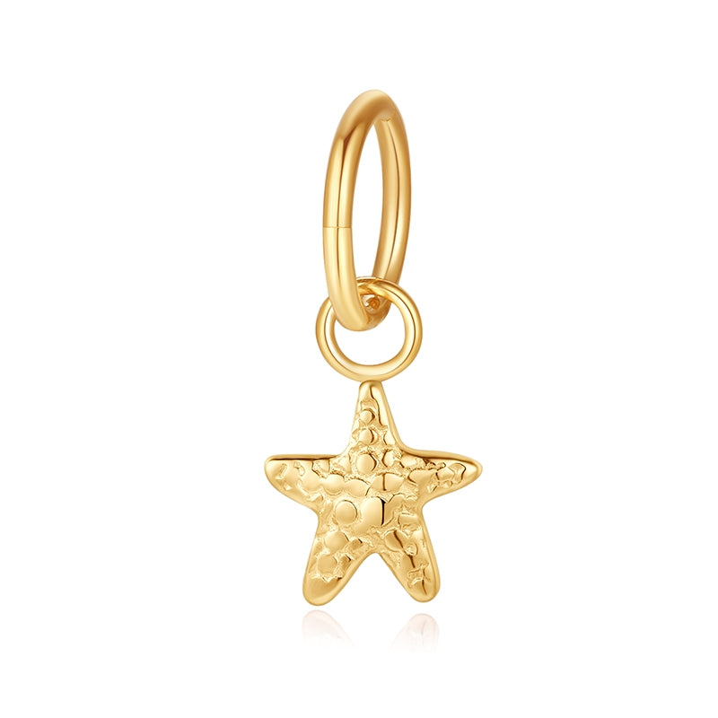 Charm & Clip Seestern aus Edelstahl für Armband & Kette (Click-it)