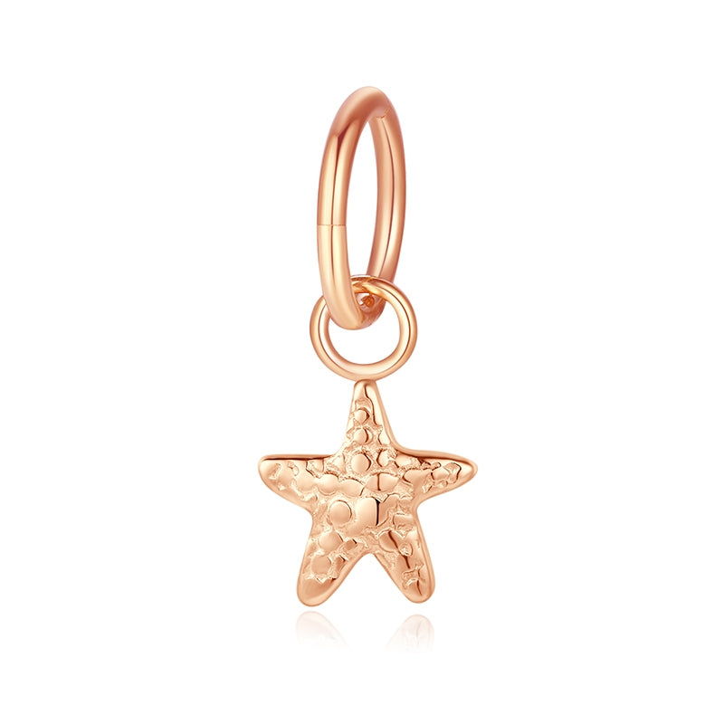 Charm & Clip Seestern aus Edelstahl für Armband & Kette (Click-it)