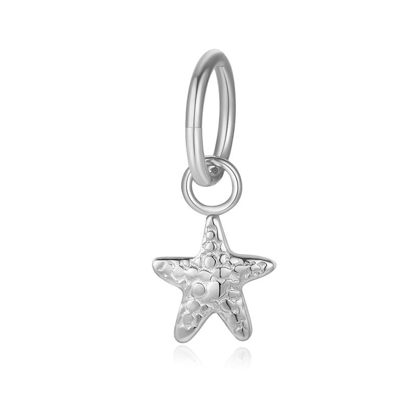 Charm & Clip Seestern aus Edelstahl für Armband & Kette (Click-it)