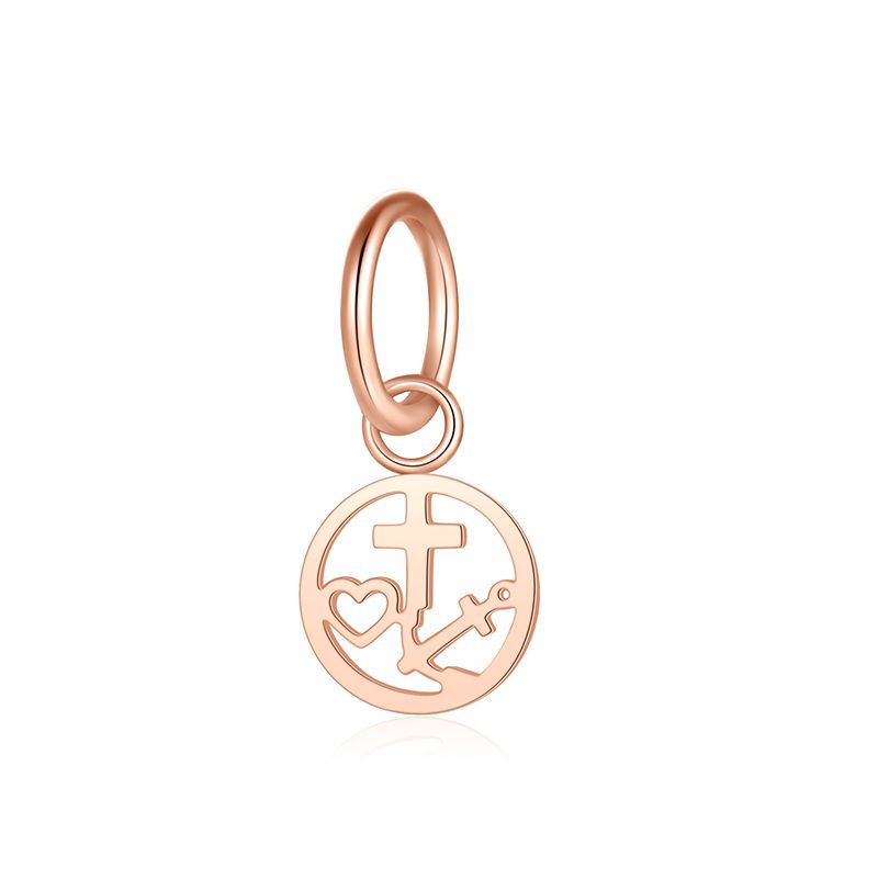 Charm & Clip Glaube Liebe Hoffnung aus Edelstahl für Armband & Kette (Click-it)
