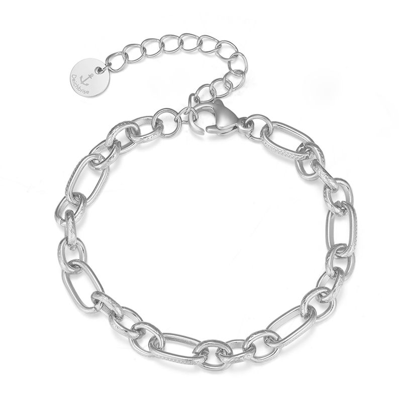 Charms Armband Ankerplatz aus Edelstahl (Click-it)