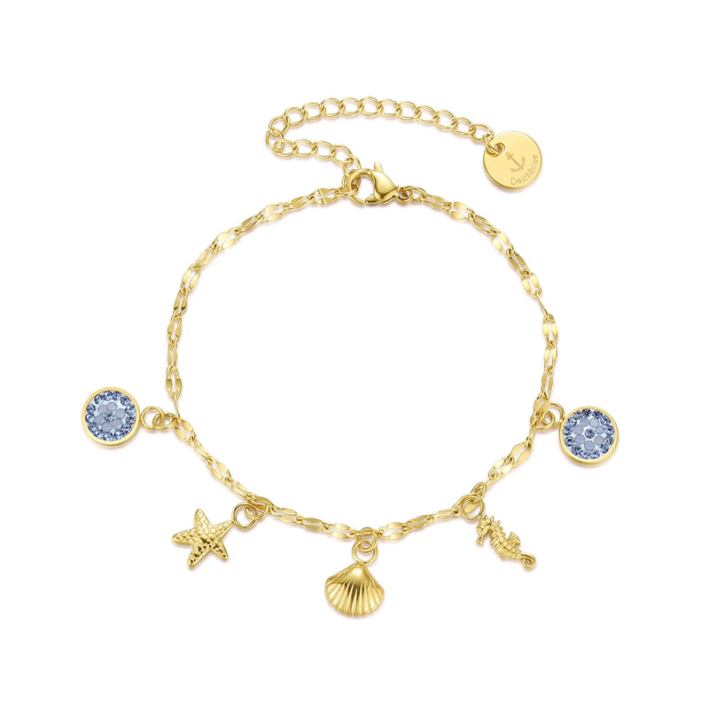 Armband Meereswelt mit maritimen Charms aus Edelstahl