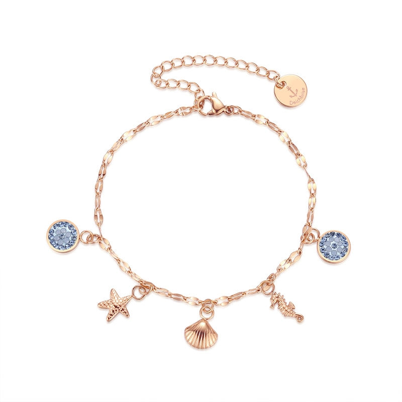 Armband Meereswelt mit maritimen Charms aus Edelstahl
