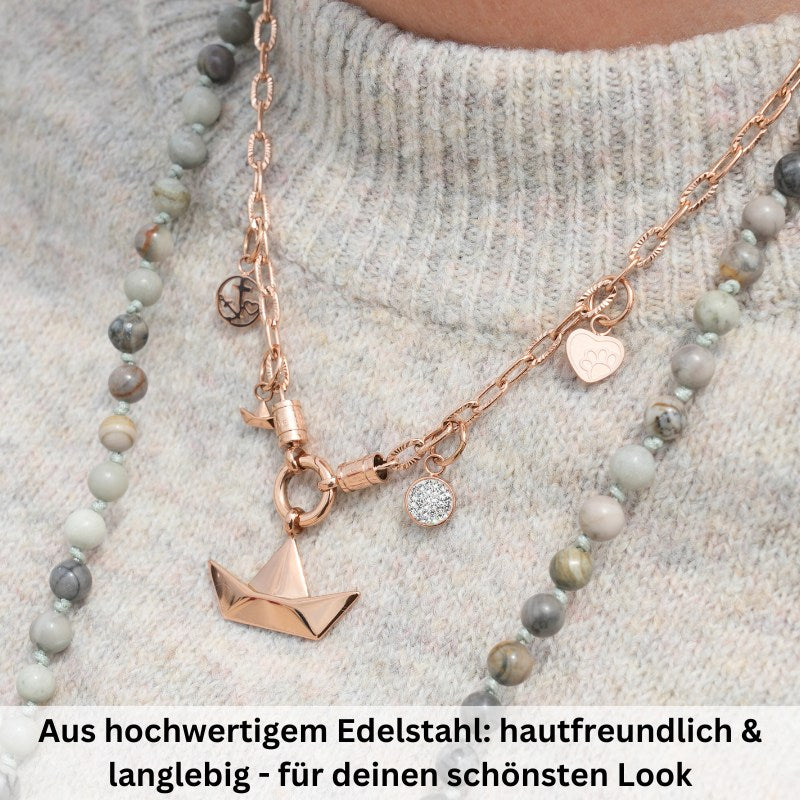 Charms Kette Küstenliebe (mit Rund-Karabiner) aus Edelstahl (Click-it)
