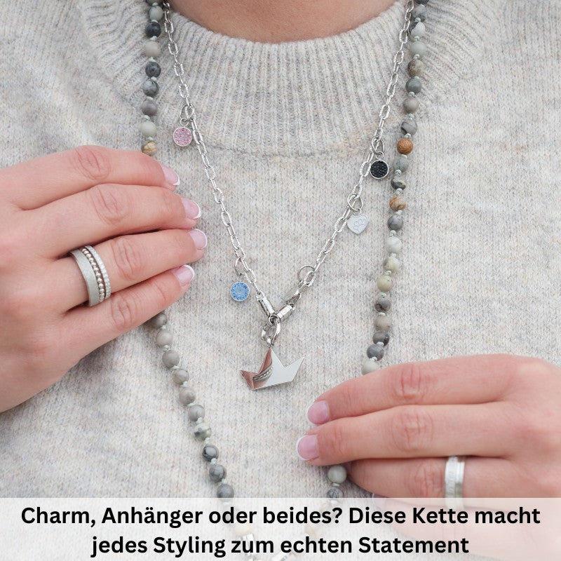 Charms Kette Küstenliebe (mit Rund-Karabiner) aus Edelstahl (Click-it)
