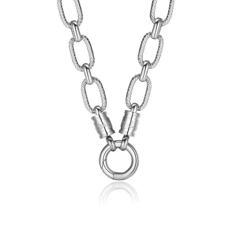 Charms Kette Küstenwind (mit Rund-Karabiner) aus Edelstahl