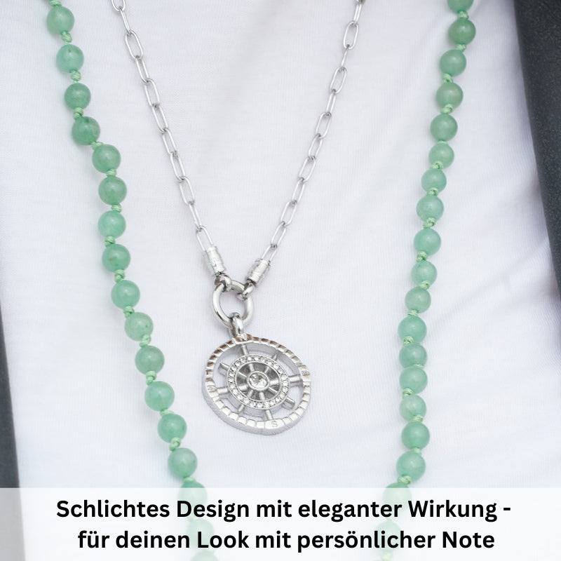 Charms Kette Beach (mit Rund-Karabiner) aus Edelstahl
