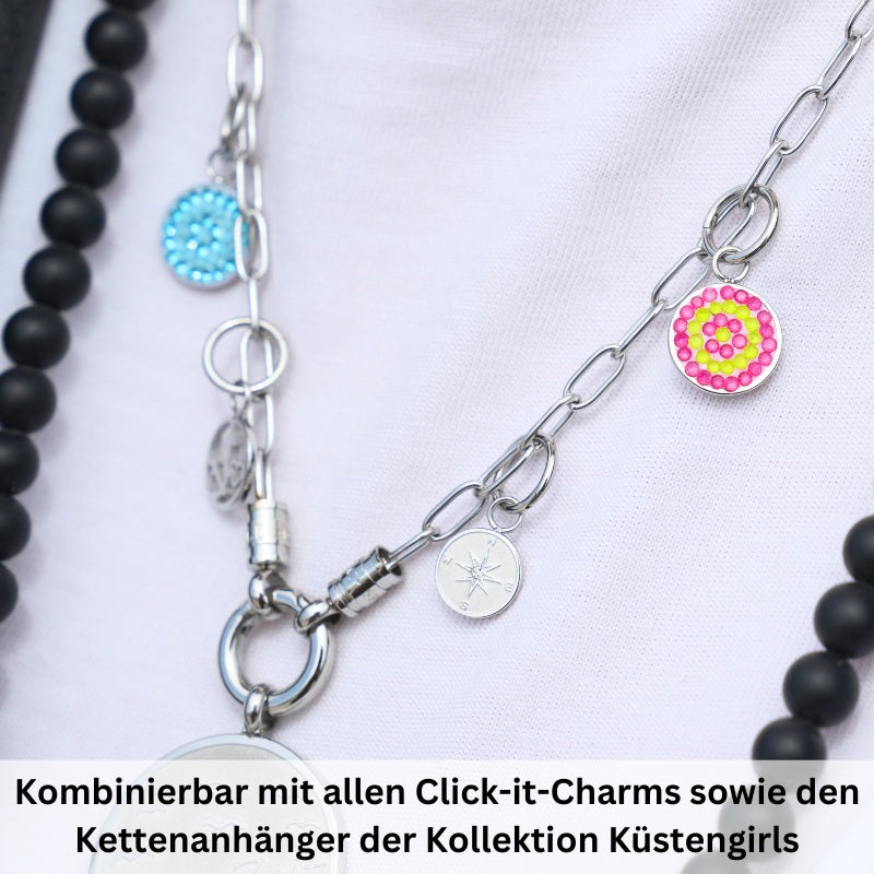 Charms Kette Beach (mit Rund-Karabiner) aus Edelstahl (Click-it)