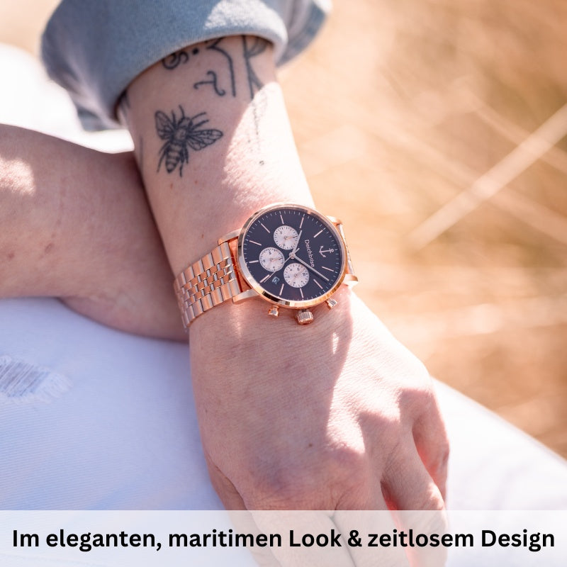 Chronograph Küste (Unisex) 40mm rosegold-braun