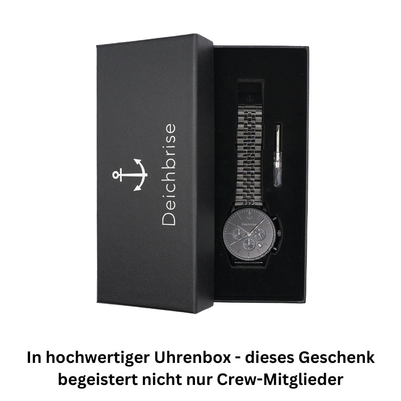 Chronograph Küste (Unisex) 40mm schwarz-schwarz