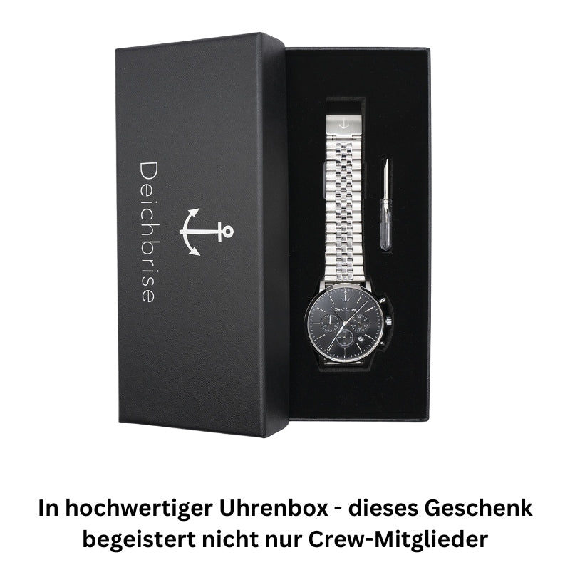 Chronograph Küste (Unisex) 40mm silber-schwarz