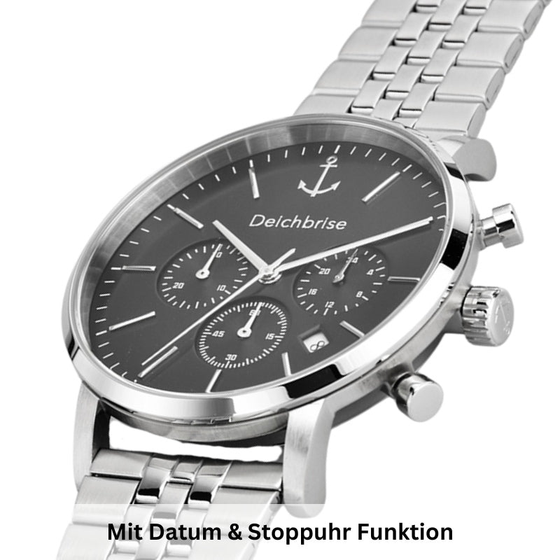 Chronograph Küste (Unisex) 40mm silber-schwarz