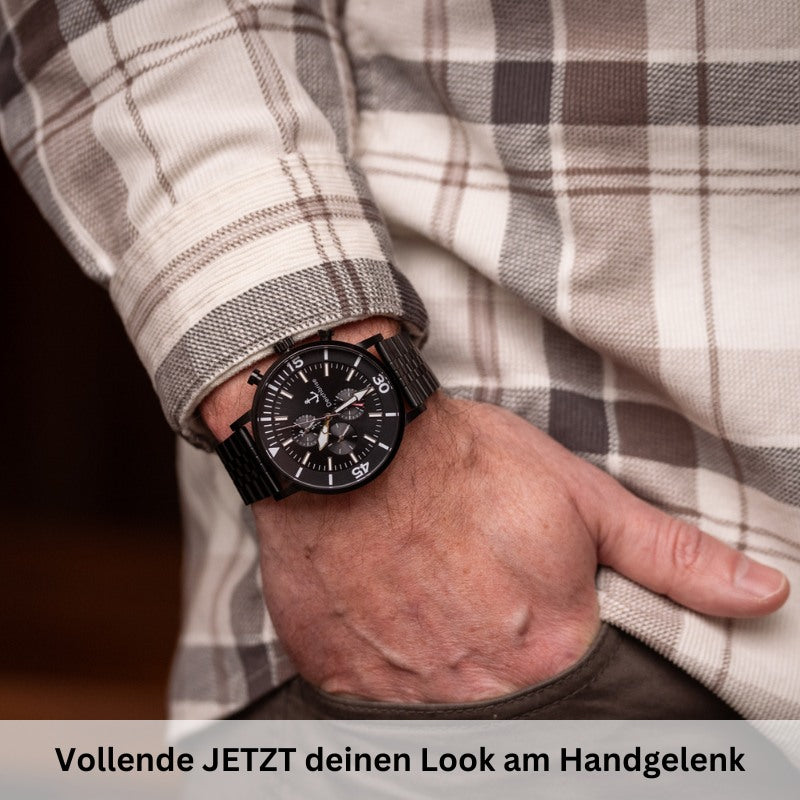 Chronograph Seegang (Herren) 45mm schwarz-schwarz