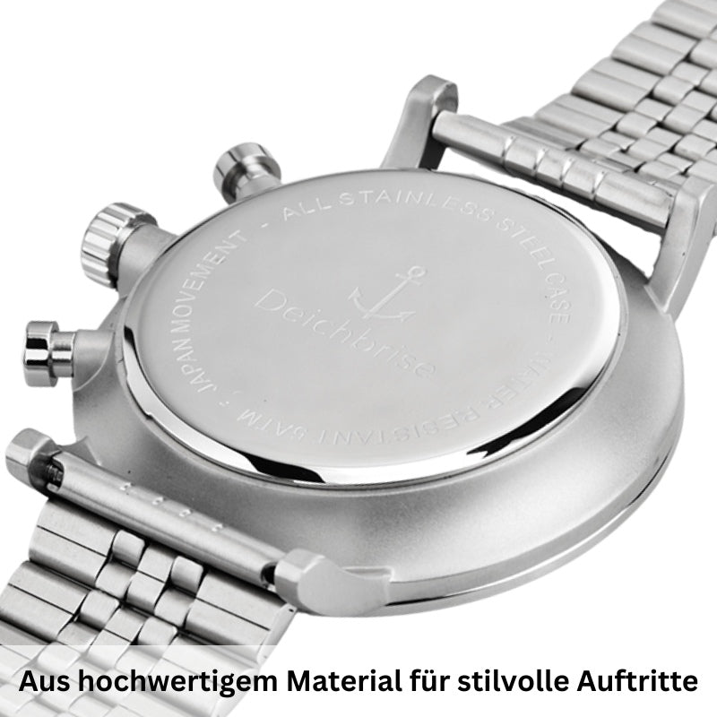 Chronograph Seegang (Herren) 45mm silber-schwarz