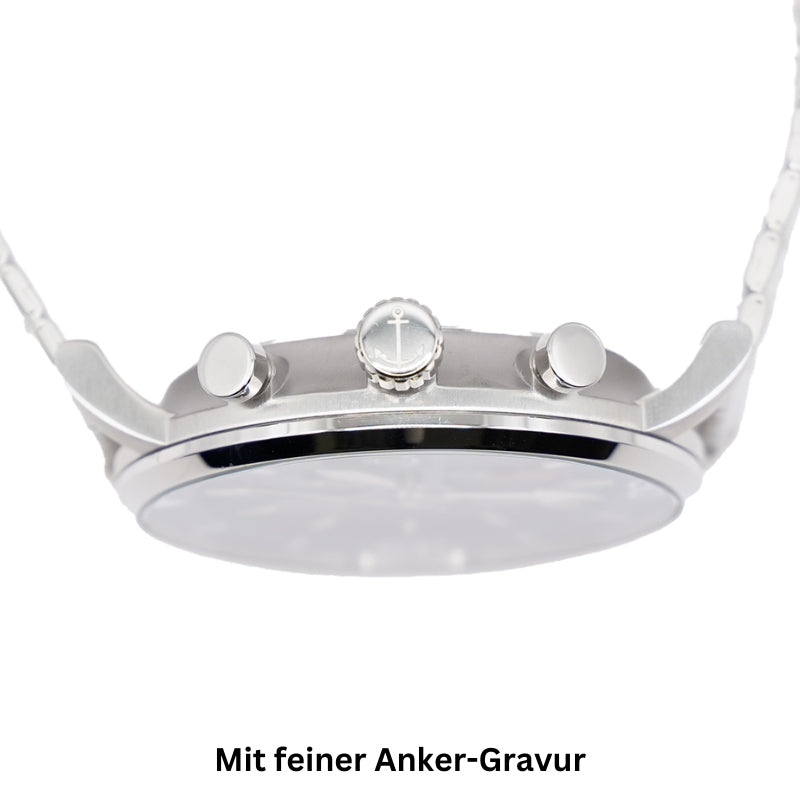 Chronograph Seegang (Herren) 45mm silber-blau