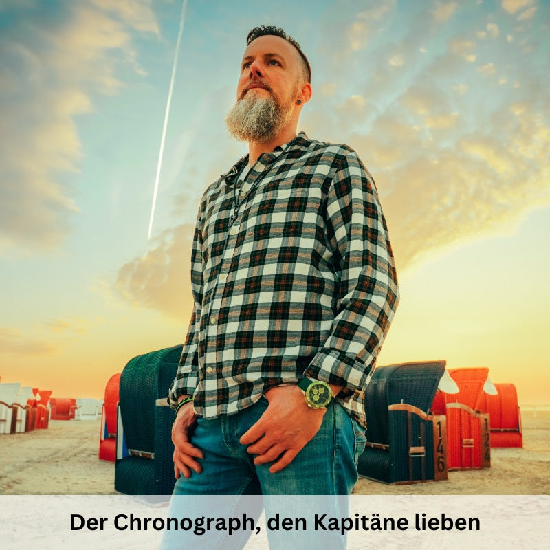 Chronograph Kitesurfer 45mm/55mm inkl. Uhrenbox & 2 Wechselarmbändern (limitiert)